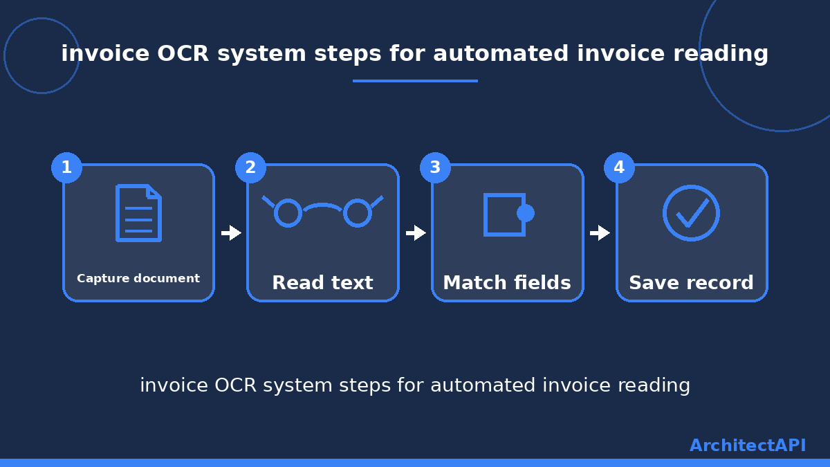 invoice OCR system steps for automated invoice reading